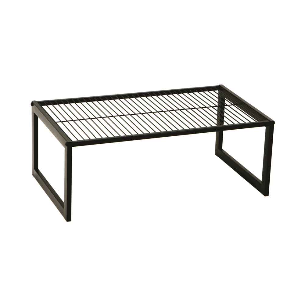 LTW Metal Stackable Shelf Black 45x26cm
