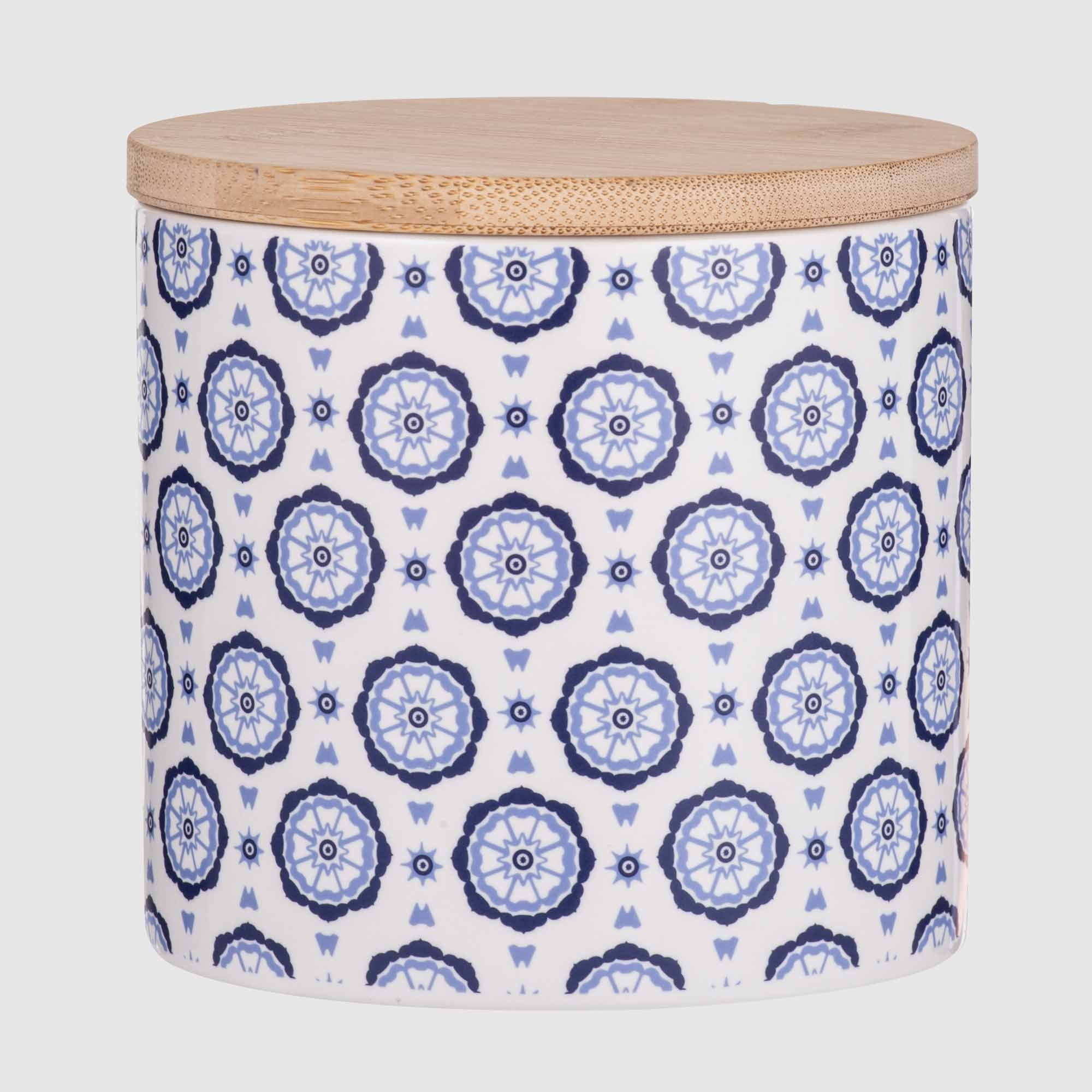 Just Home Moroccan Tile Ceramic Canister