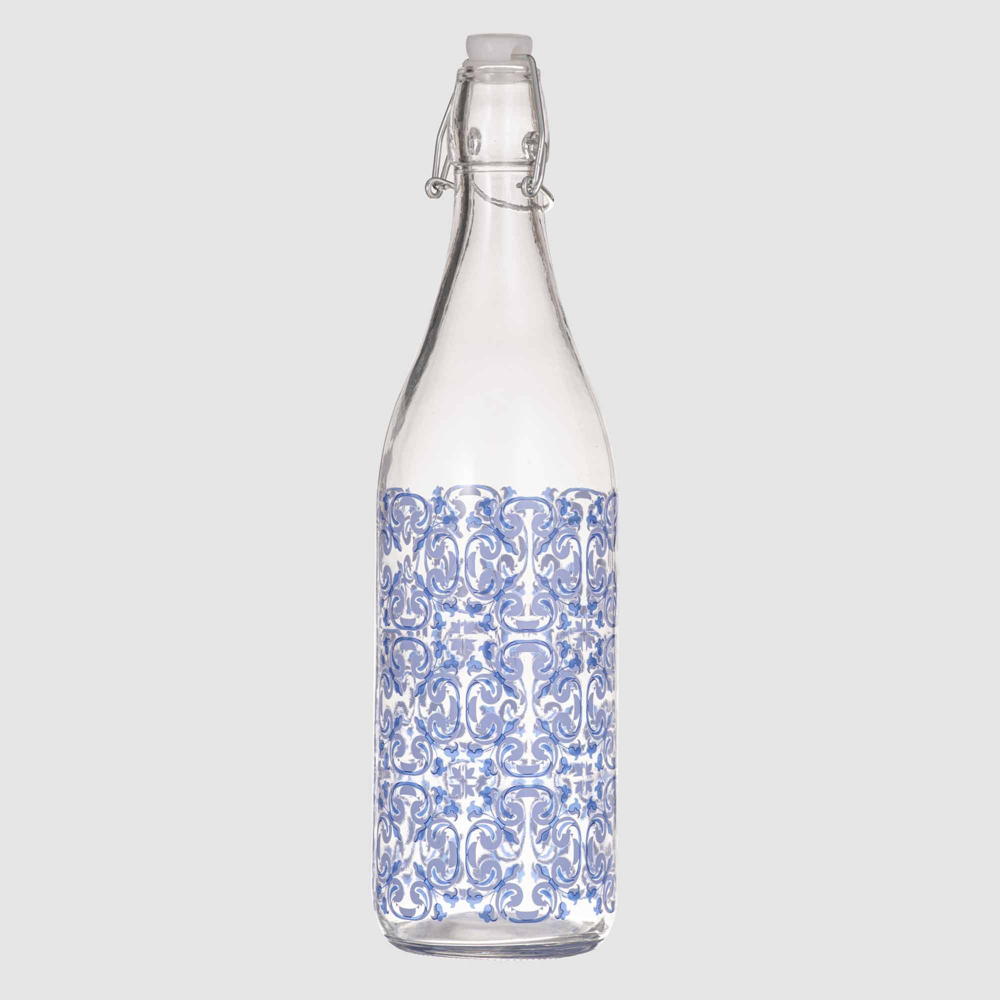 Just Home Moroccan Tile Water Bottle 1 Litre