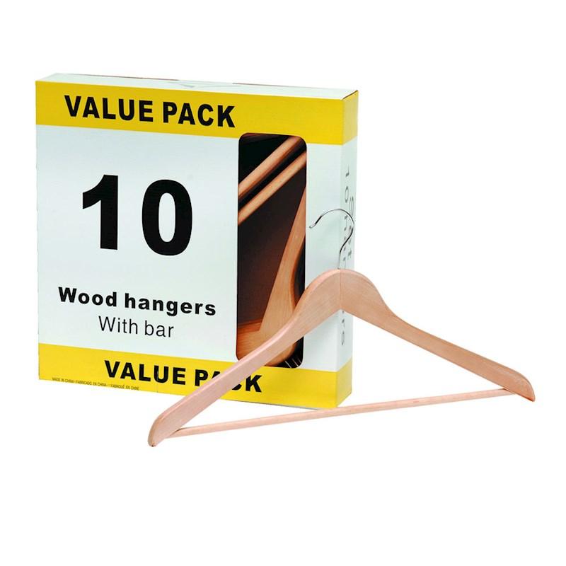 Coat Hangers Wooden Pack of 10 Briscoes NZ