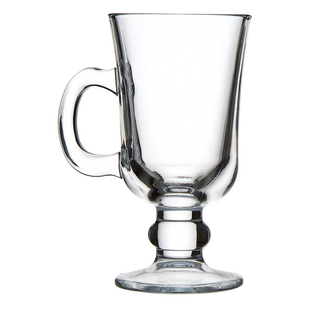 set of 2 Irish Coffee Cups By Pasabache in gift Box Glass Tall Coffee Glass Mugs 