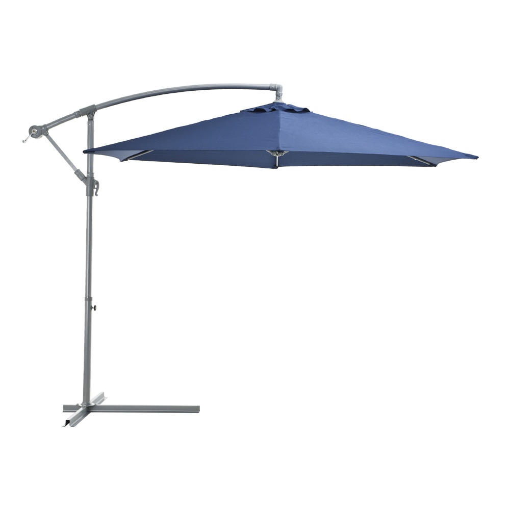 Outdoor Creations Offset Market Umbrella Blue