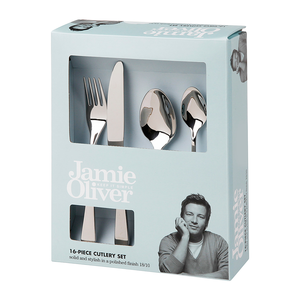 polished Jamie Oliver Vintage cutlery set 16 piece 18//10