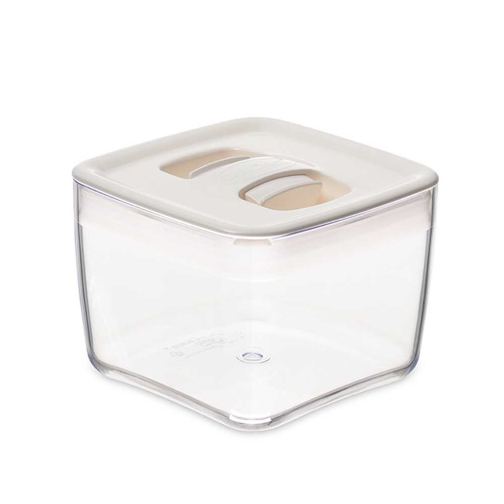 Click Clack White 0.9L Cube Canister