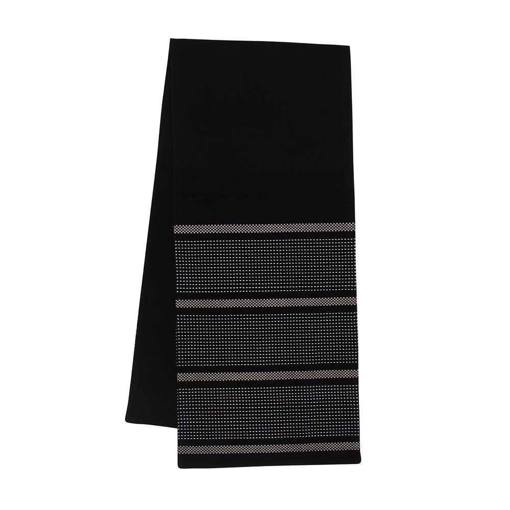 Just Home Stanton Black Table Runner 33x150cm Briscoes Nz