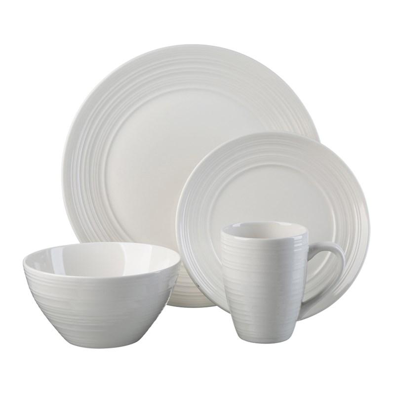 Thomson Ripple White Dinnerset 16pc Briscoes NZ