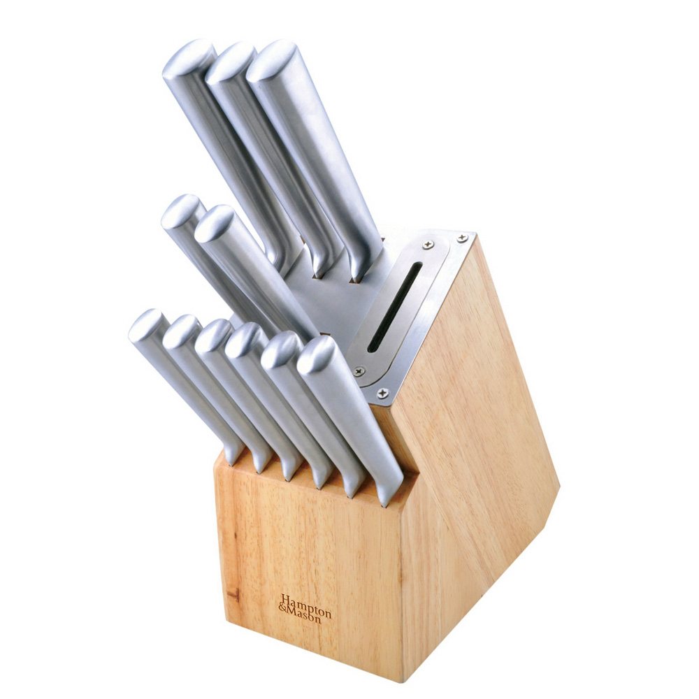 Hampton & Mason Knife and Block Set Stainless Steel 11 Piece