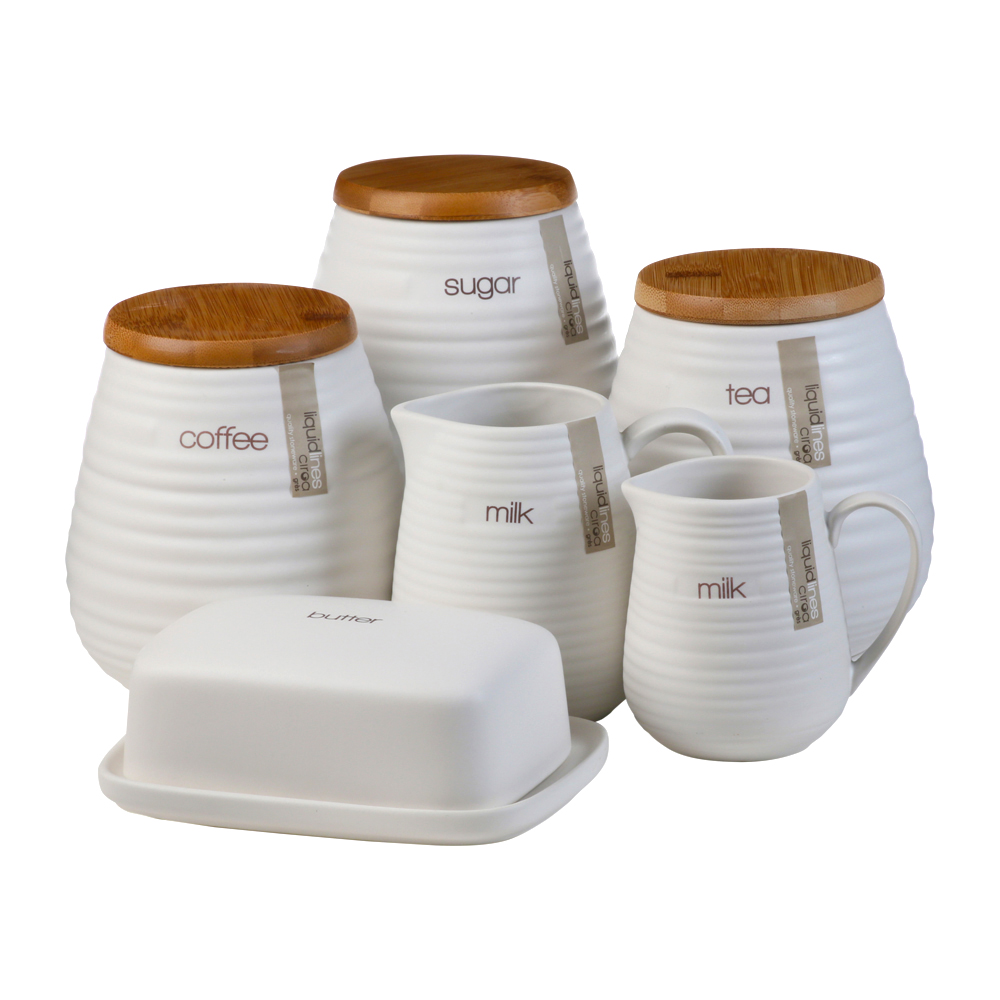 Ciroa Liquid Lines Tea Canister 15 5x14cm Briscoes Nz