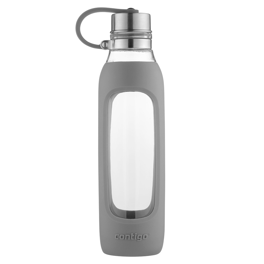 Contigo Purity Glass Drink Bottle Grey 591ml