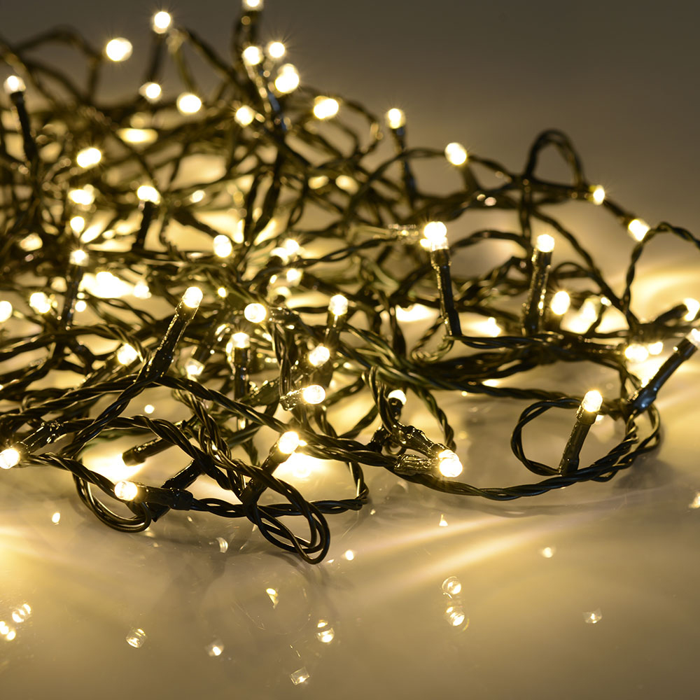 LED Southern Lights String Warm White 250 Bulbs