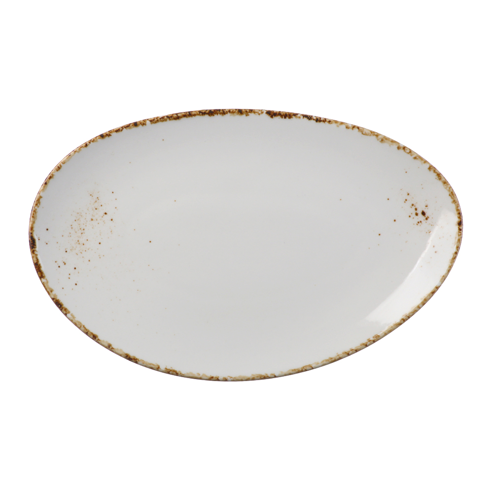 Simon Gault Café Series Speckle Oval Plate Cream 28.4cm | Briscoes NZ