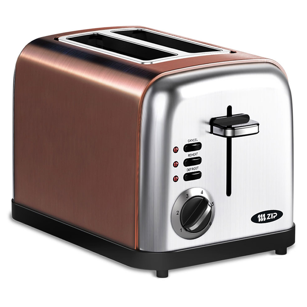 Zip Metalic Toaster Copper Colour 2 Slice ZIP471