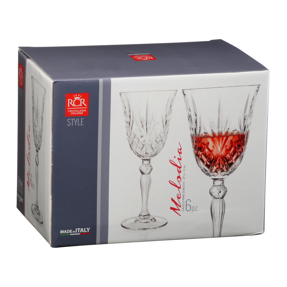 Rcr Crystal Melodia Wine 280ml Set 6 Briscoes Nz