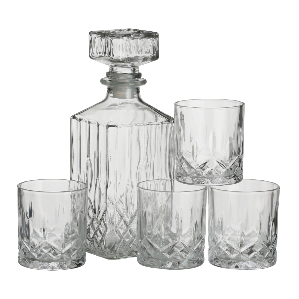 Decanter & Whiskey Set 5 Piece