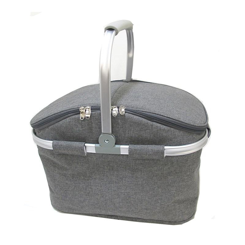 Tablefair Picnic Cooler Bag Aluminium Frame Handle Grey