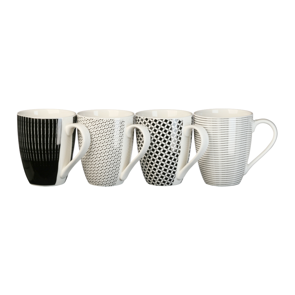 Hampton & Mason Contempo Coffee Mugs 300ml Set 4