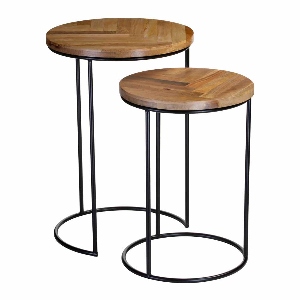 Brodick Round Set of 2 Side Table Briscoes NZ