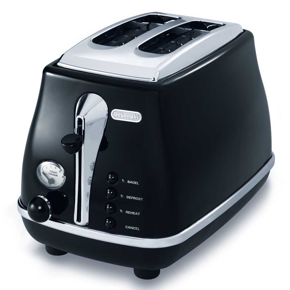 DeLonghi Icona 2 Slice Toaster Black CTO2003BK