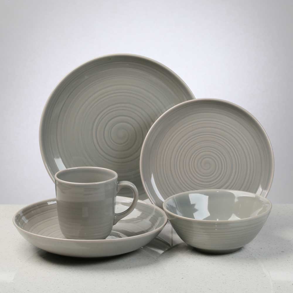 Mason Cash Set of 4 William Mason Grey Stoneware Coffee Hot Latte Tea Cup Mug