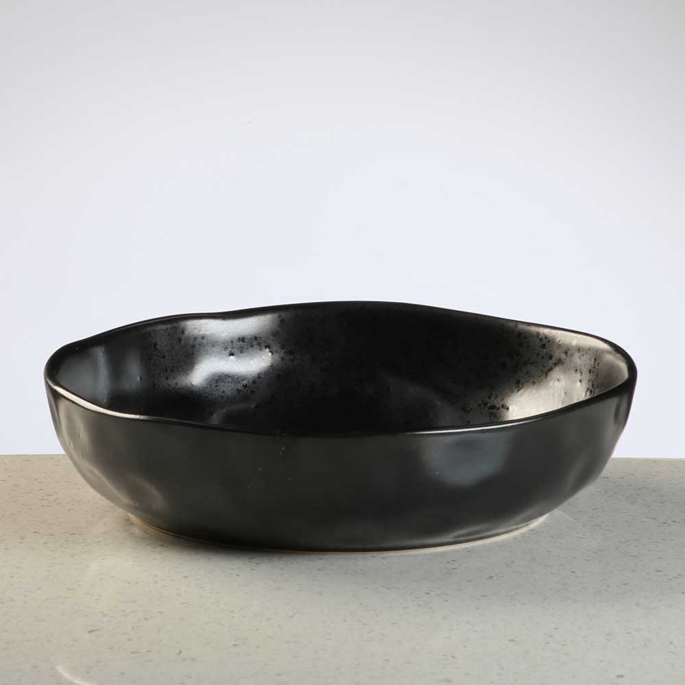 Ecology Textured Speckle Ebony Dinner Bowl 22cm
