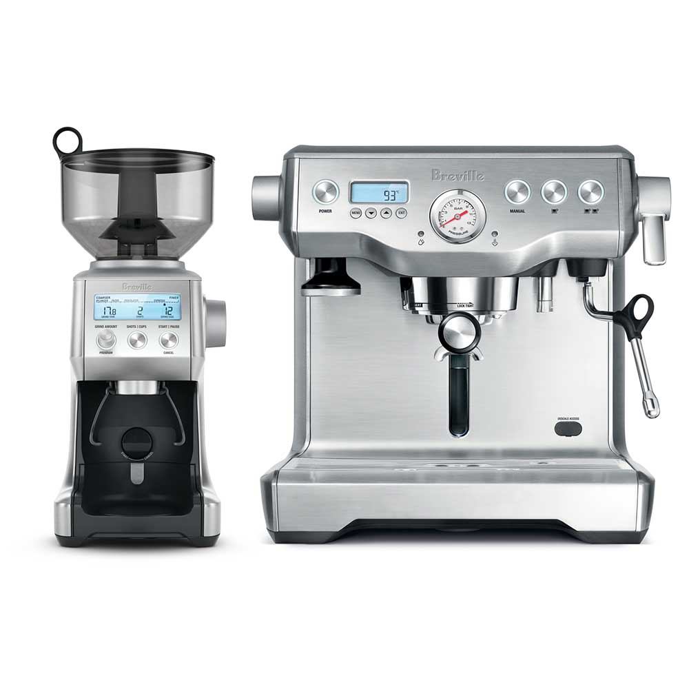 Breville The Dynamic Duo Coffee Machine Silver BEP920BSS