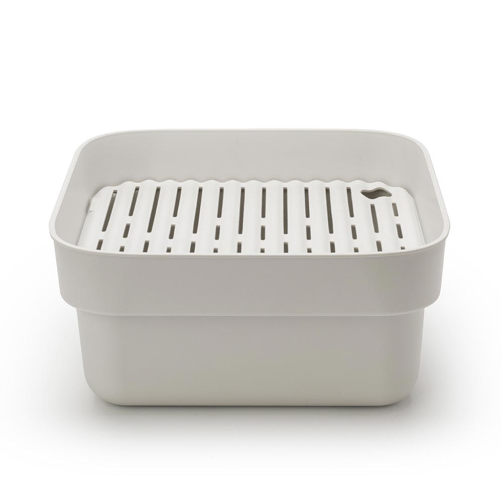 Brabantia Washing Up Bowl With Drying Tray Light Grey