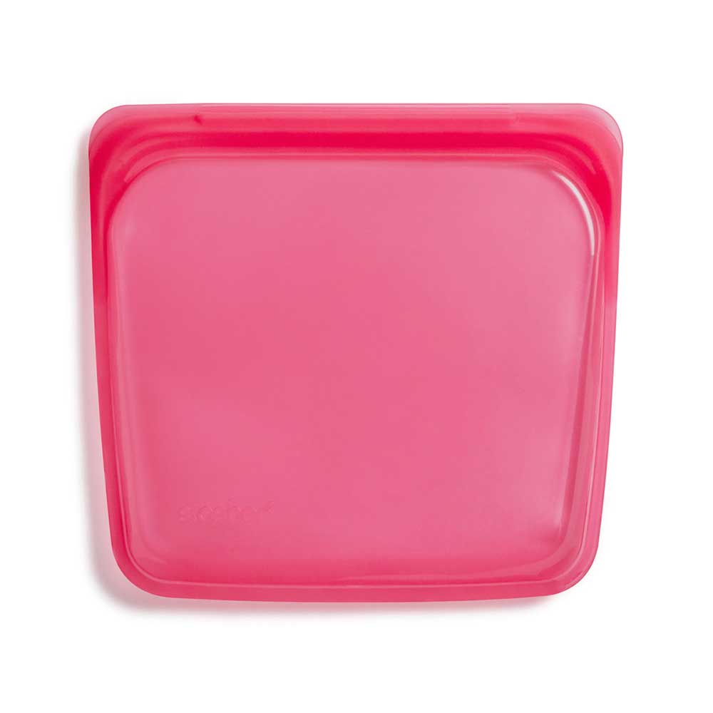 Stasher Sandwich Bag Raspberry 19x19x2.5cm