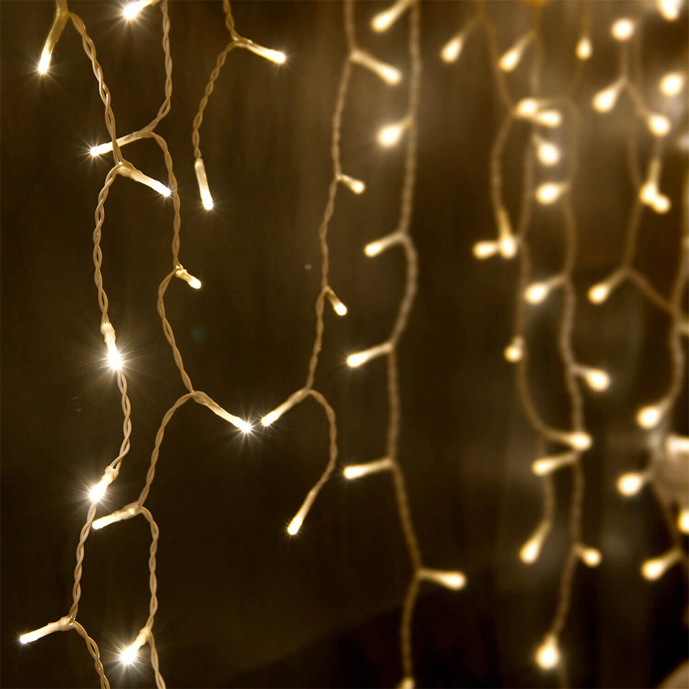 LED Southern Lights Curtain Lights Warm White 400 Bulbs
