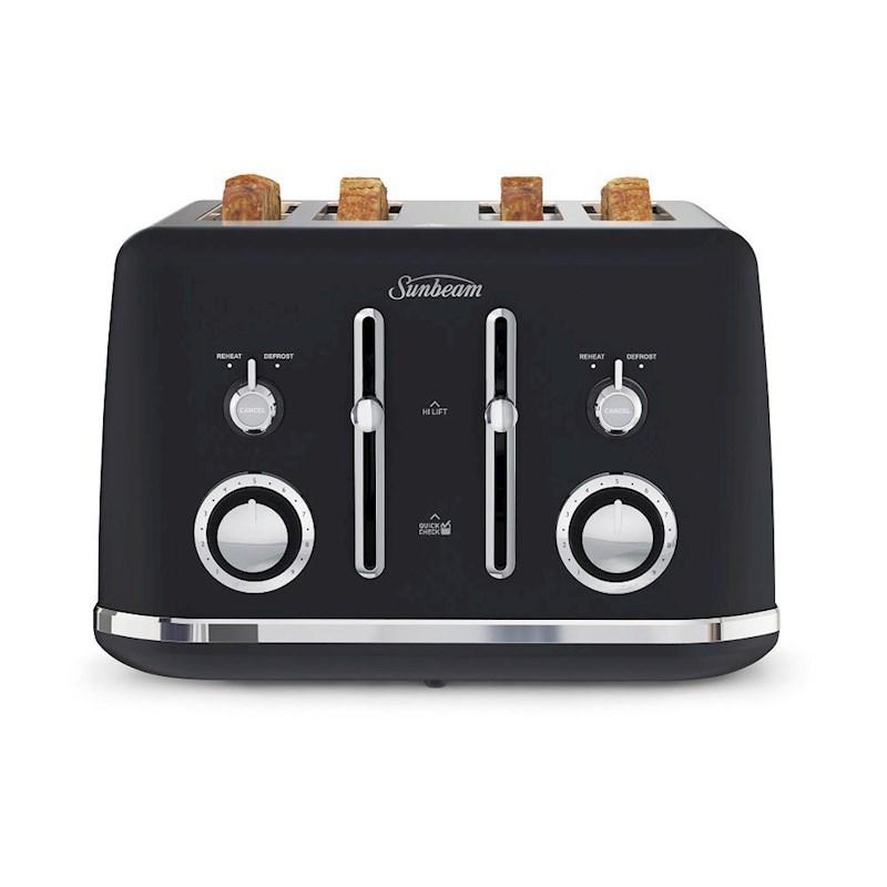 Sunbeam Alineaa Toaster 4 Slice Black Classics TA2740K Briscoes NZ