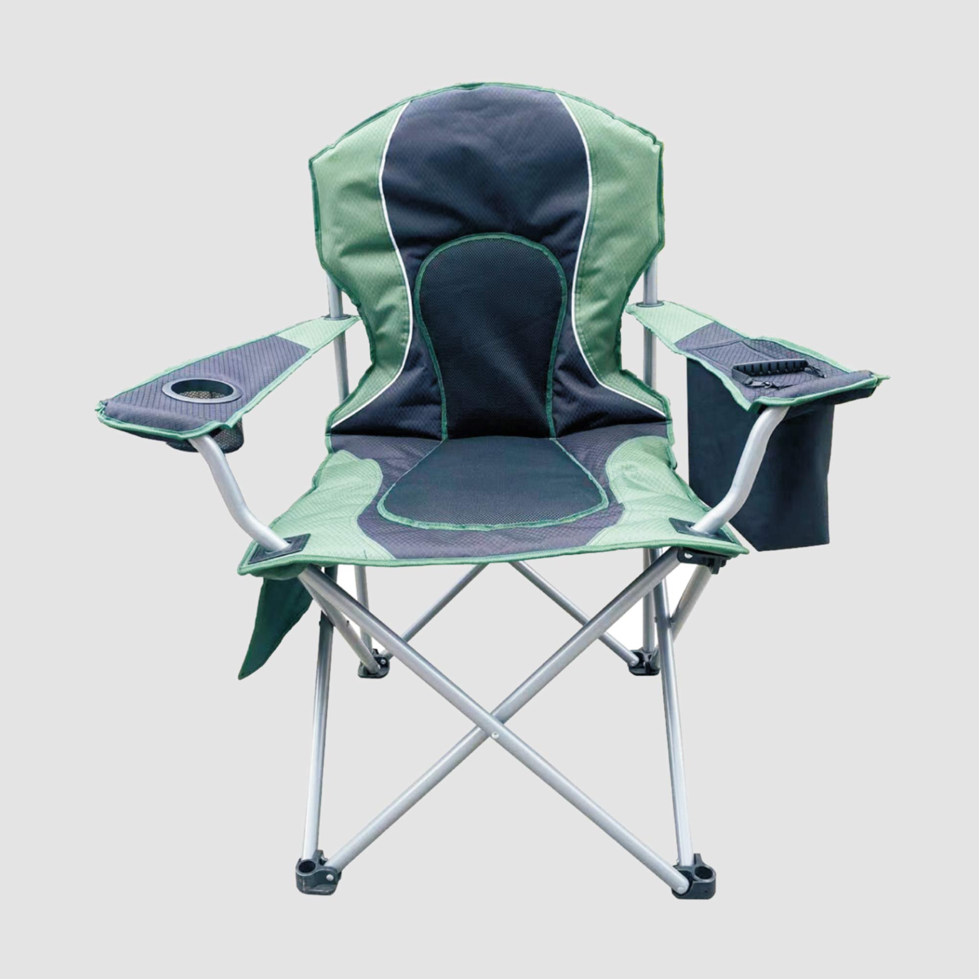 Outdoor Creations Deluxe Camping Chair W/Cooler Bag Green/Bl
