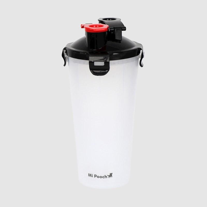 Mi Pooch 2 in 1 Pet Water Bottle Clear Black 23cm Briscoes NZ