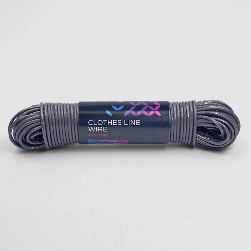 Inhome PVC Coated Clothesline Wire Grey 30mx3.5mm