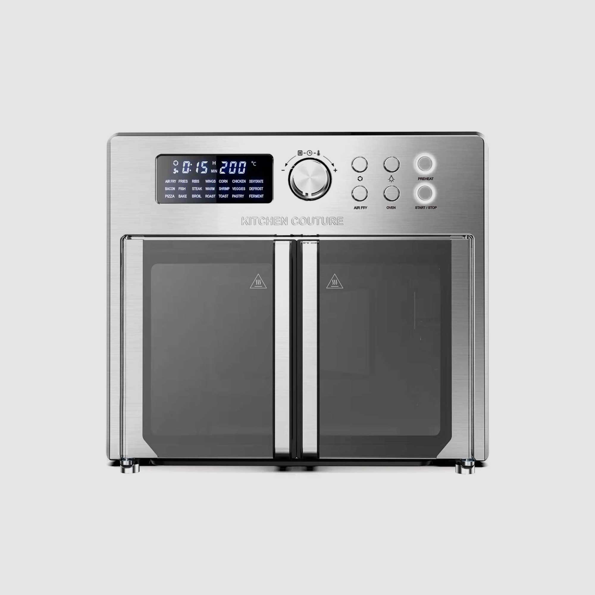 Kitchen Couture French Door Air Fryer Silver 25 Litre