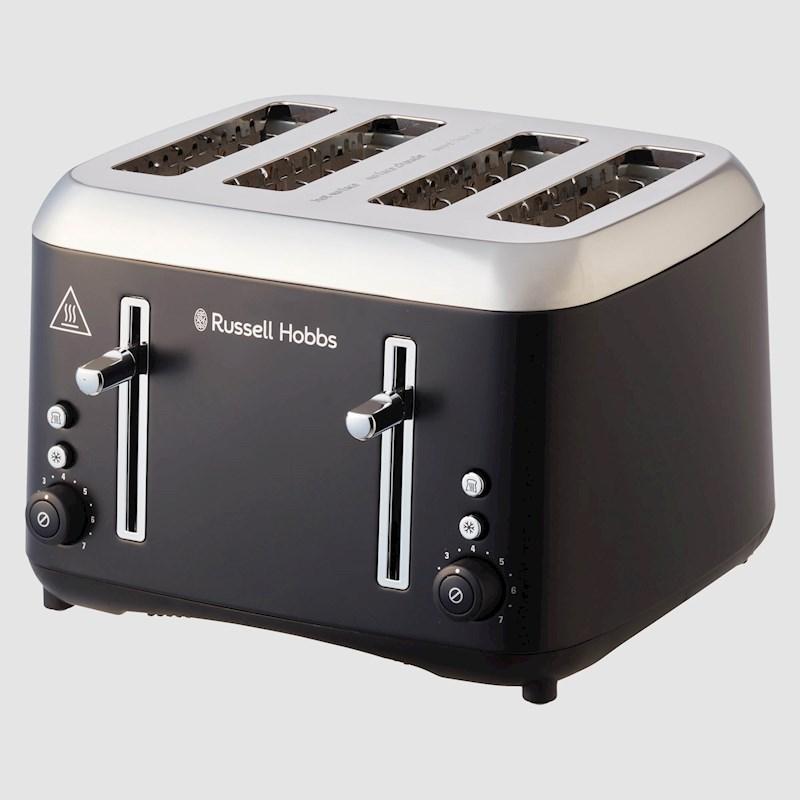 Russell Hobbs Addision 4 Slice Toaster Black RHT514BLK Briscoes NZ