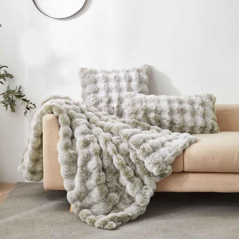 Urban Loft Faux Rabbit Fur Cushion 50x50cm Briscoes NZ