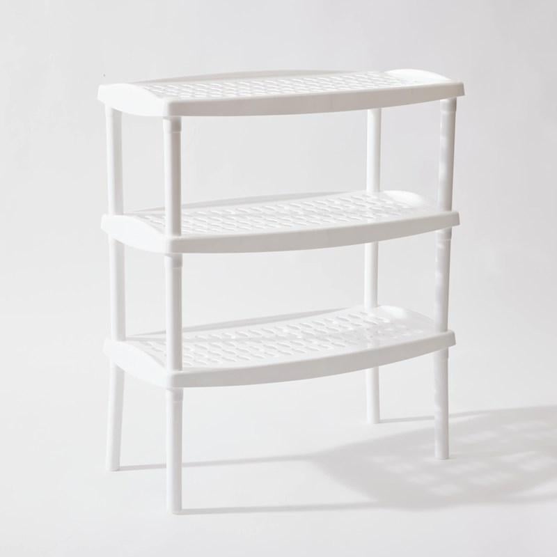 Mecaris Shelves White 3 Tier Rectangle Briscoes NZ