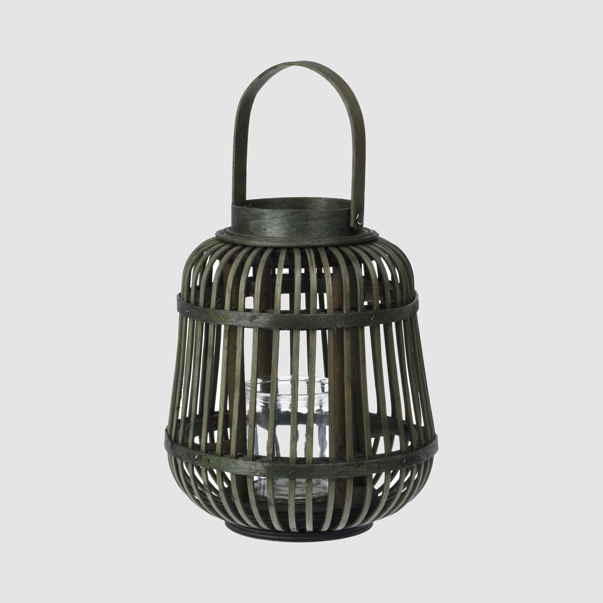 Lantern Bamboo 24x19cm Green