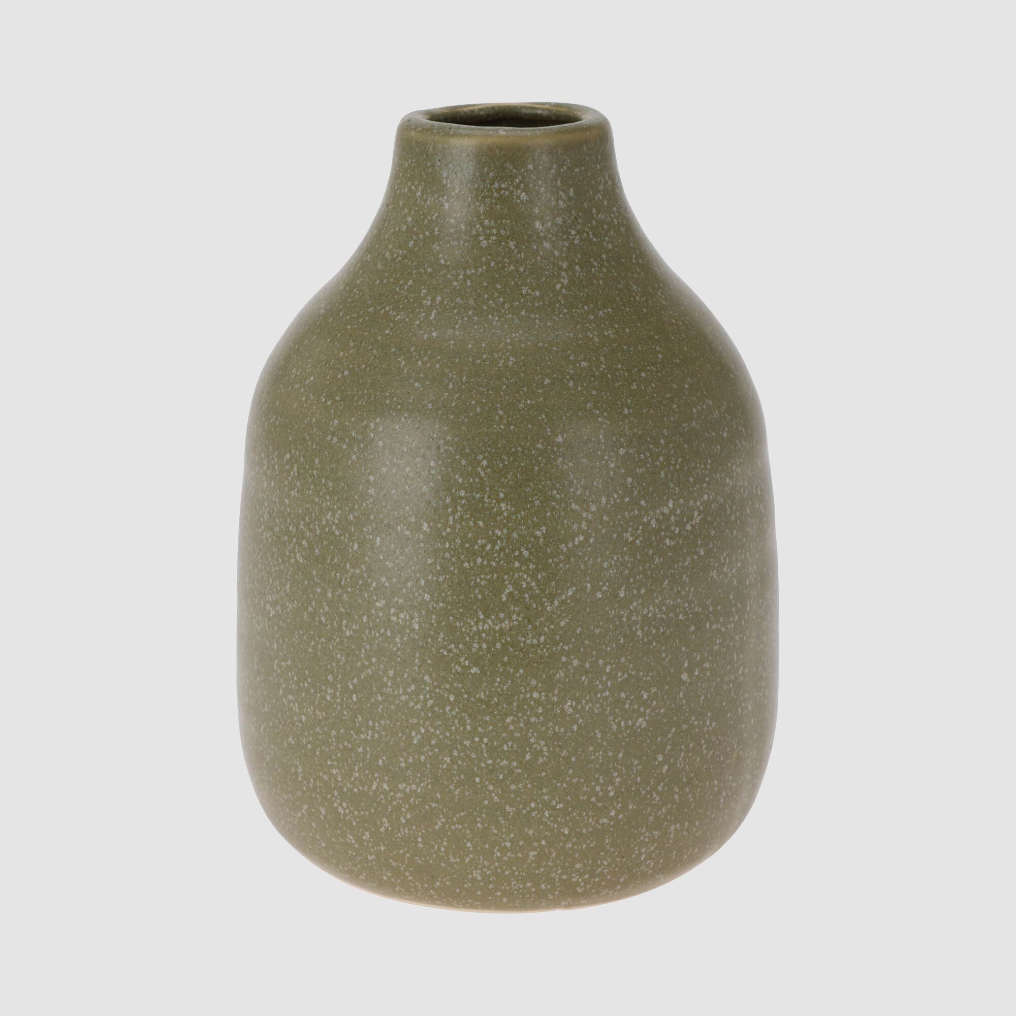 Vase Ceramic Matt Green 17cm