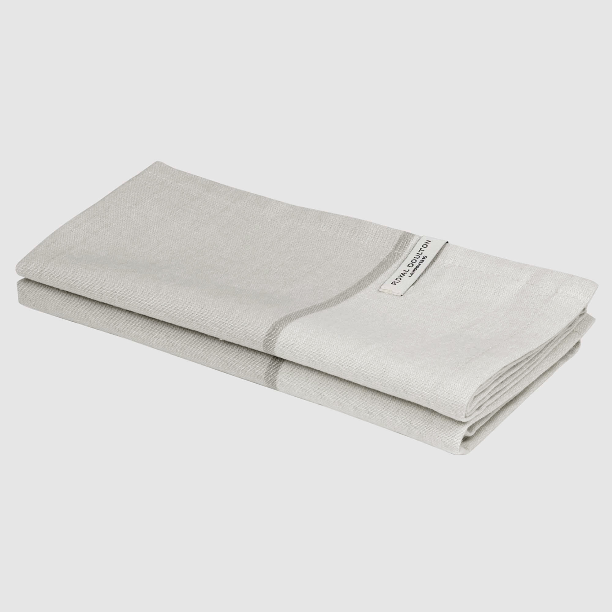 Royal Doulton Pacific Stone Stripe Napkin 45x45cm 2Pk Stone