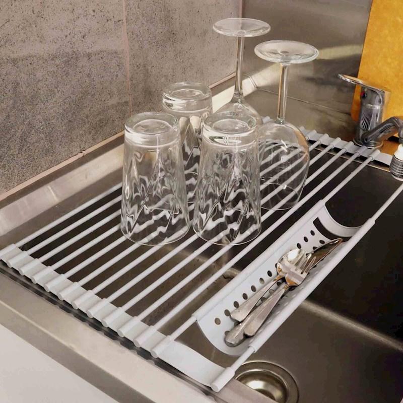 White Magic Drying Rack Cutlery Drainer Grey Briscoes NZ