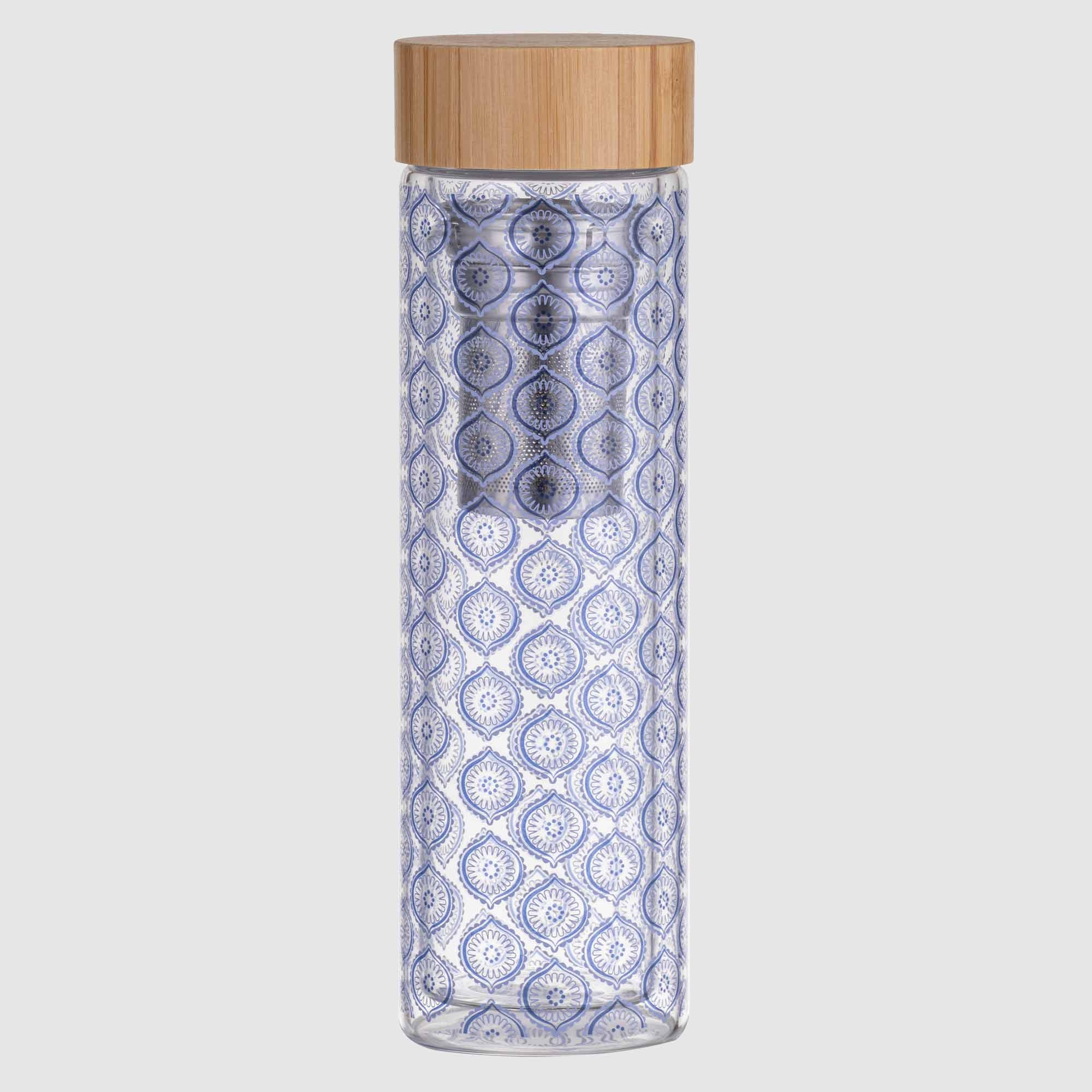 Just Home Moroccan Tile Tea Infuser Bottle