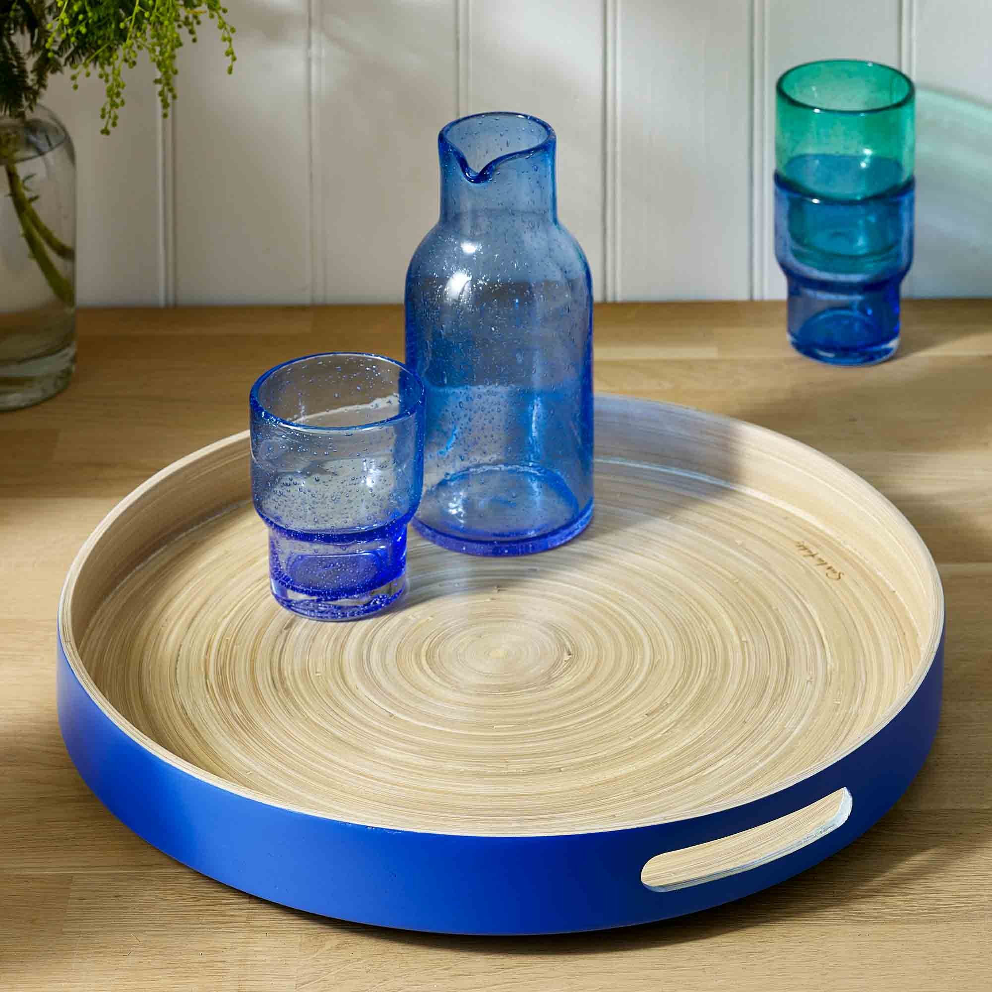 Sur La Table Colour Me Happy Bamboo Blue Tray 40cm