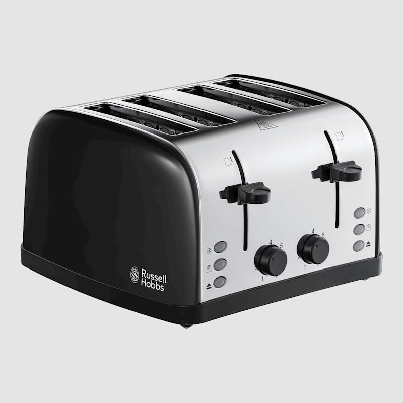 Russell Hobbs Colour Plus Toaster Black 4 Slice RHT2836BLK Briscoes NZ