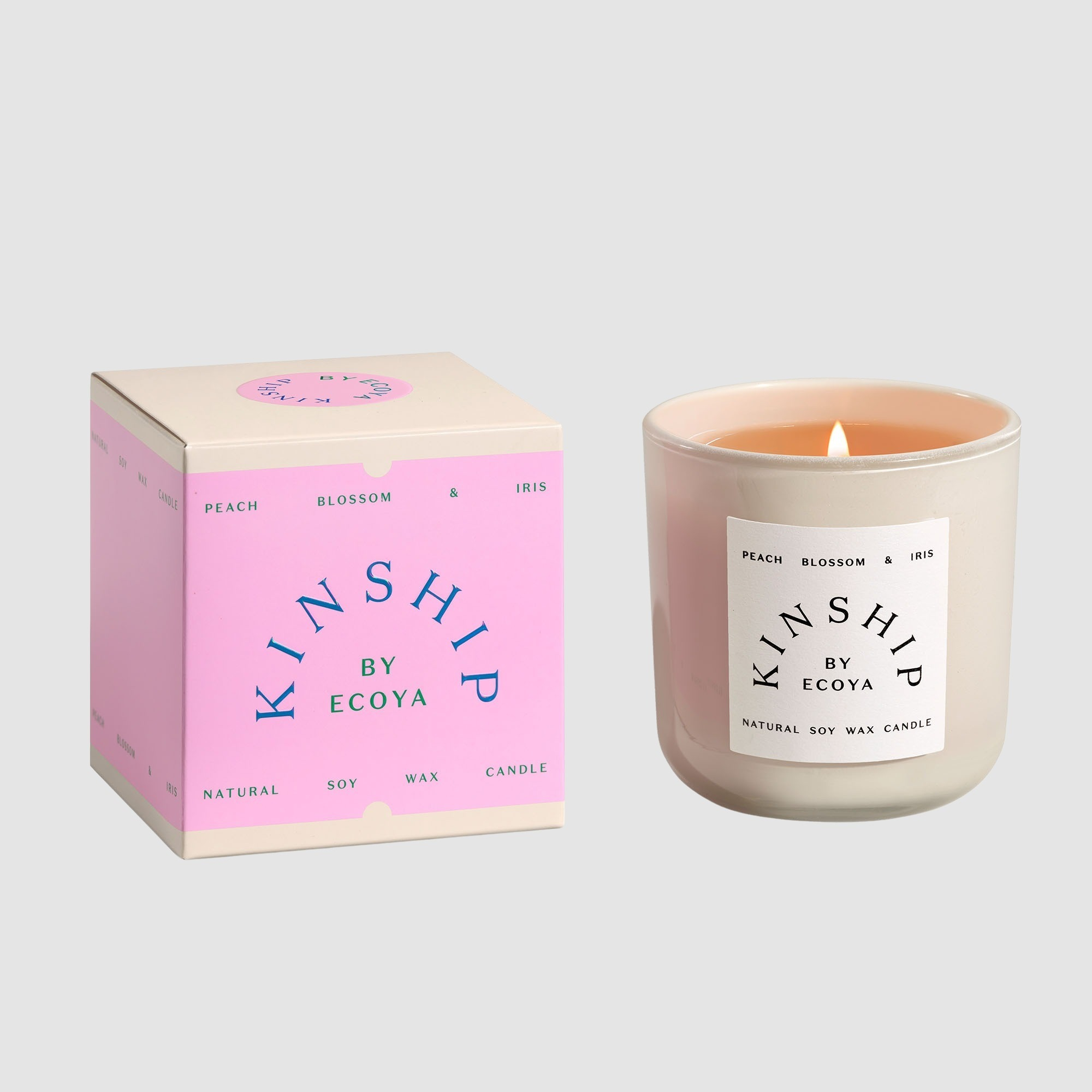 Kinship by Ecoya Peach Blossom & Iris Candle 375g