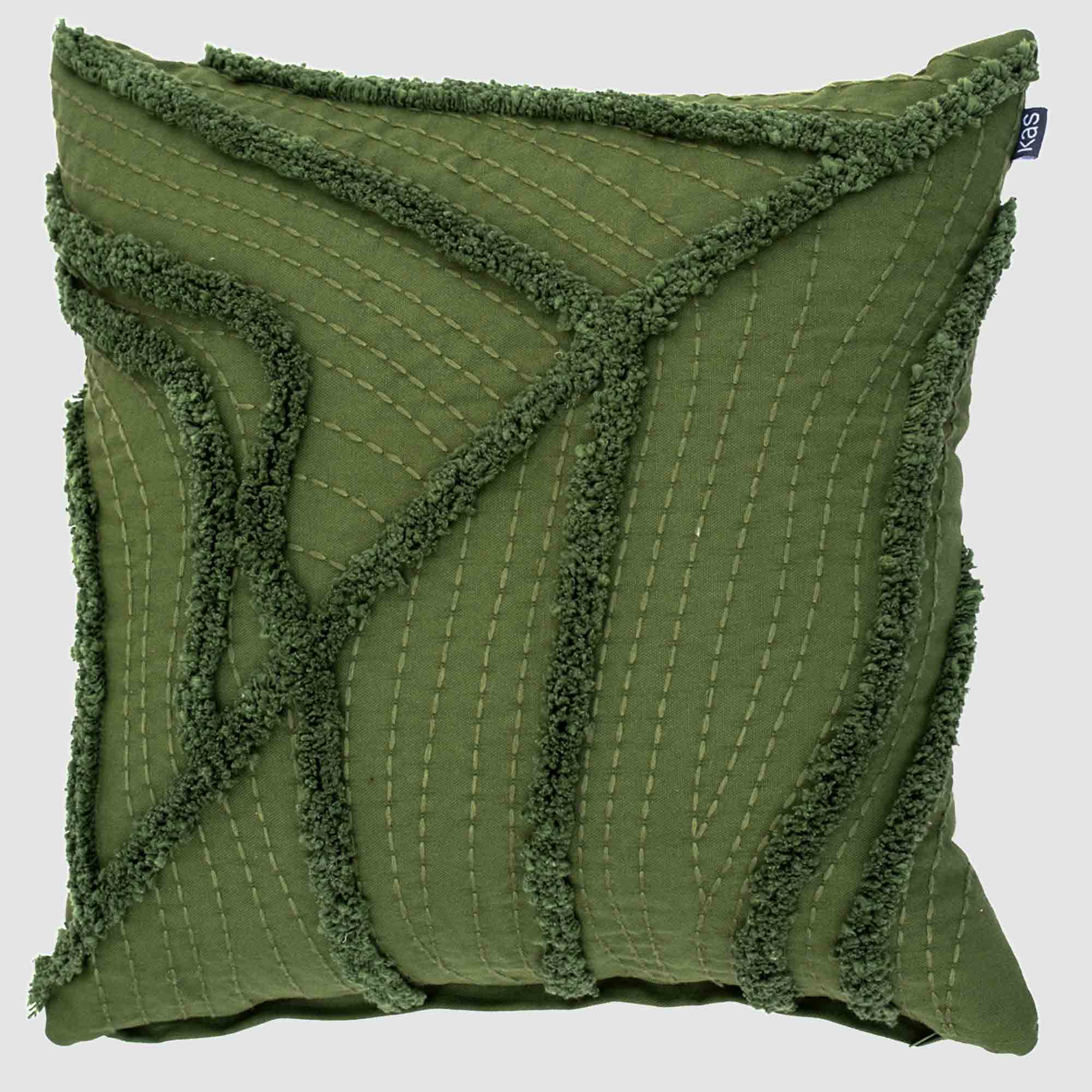 KAS Topo Canvas Embroidered Cushion 45x45cm