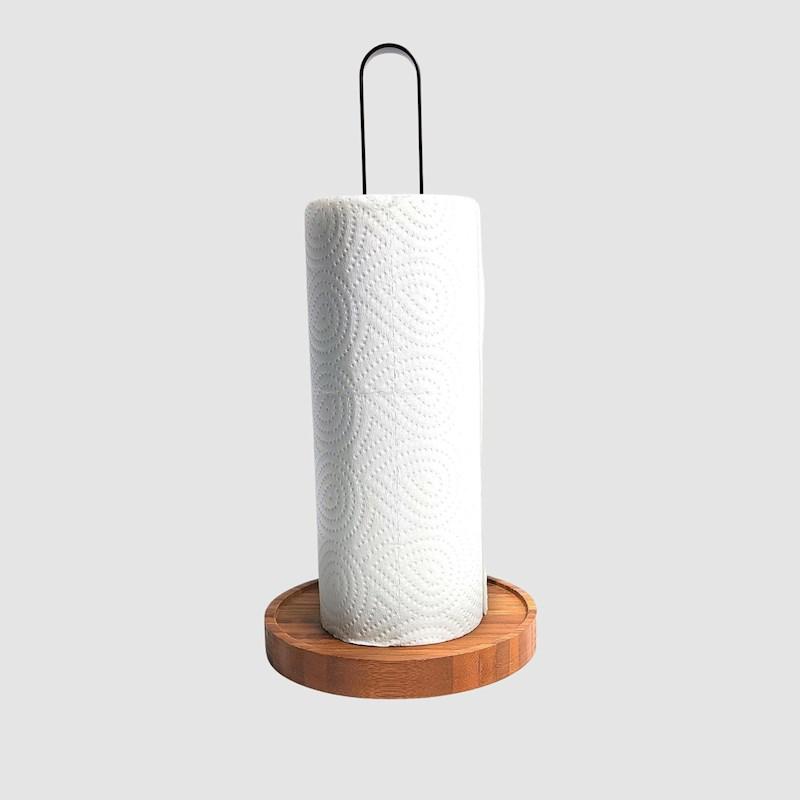 LTW Bamboo Paper Towel Holder Dark Brown Briscoes NZ