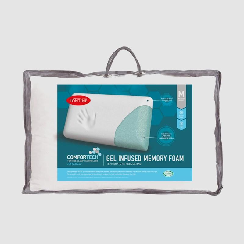 Tontine Comfortech Gel Infused Memory Foam Medium Height Firm Pillow Briscoes NZ