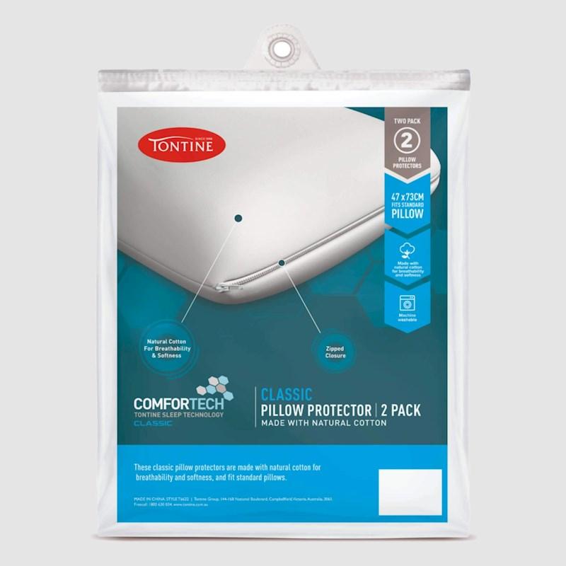 Tontine Comfortech Classic Pillow Protector 2 Pack Briscoes NZ