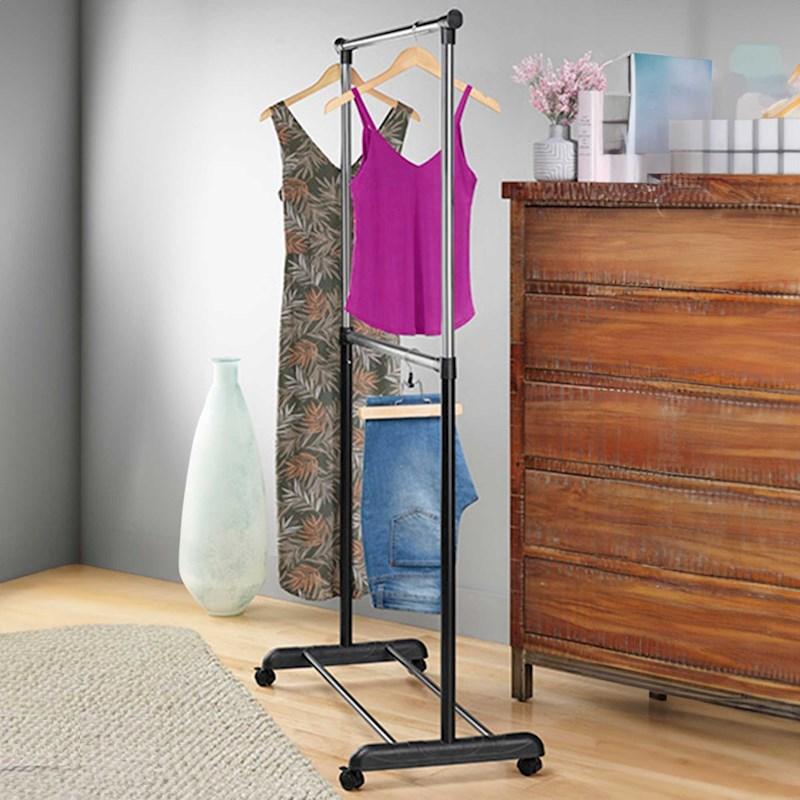 Whitmor 2 Tier Garment Rack Black Chrome Briscoes NZ