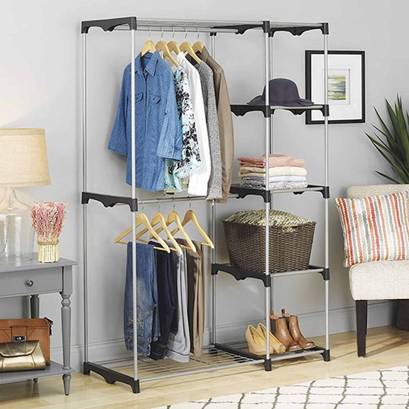 Whitmor Double Rod Closet Silver Briscoes NZ